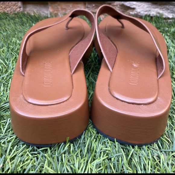 lokal lane vegan leather the huey platform flip flop sandals shoes women’s 7. - Picture 6 of 6